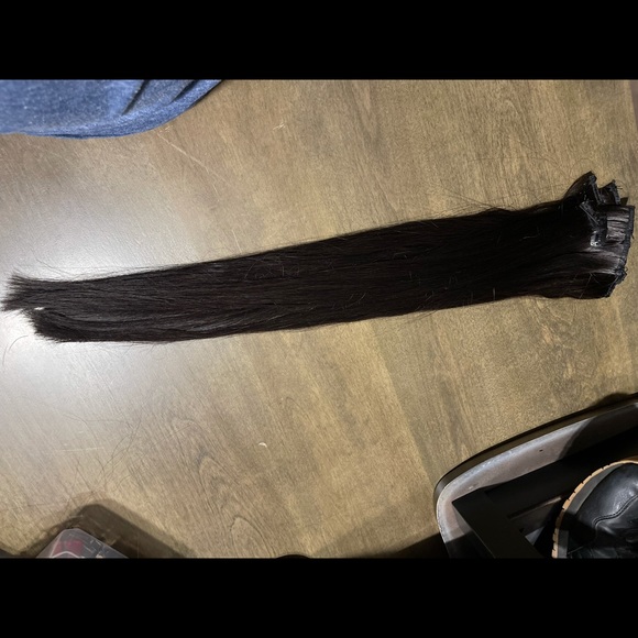 Human hair clip in set - human hair - new